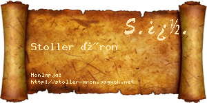 Stoller Áron névjegykártya